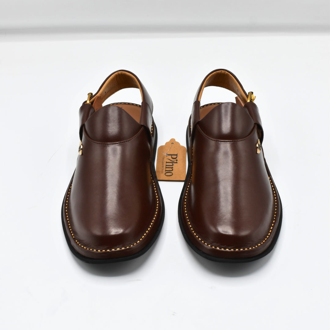 Pihno Red Brown Dolphin Sandal