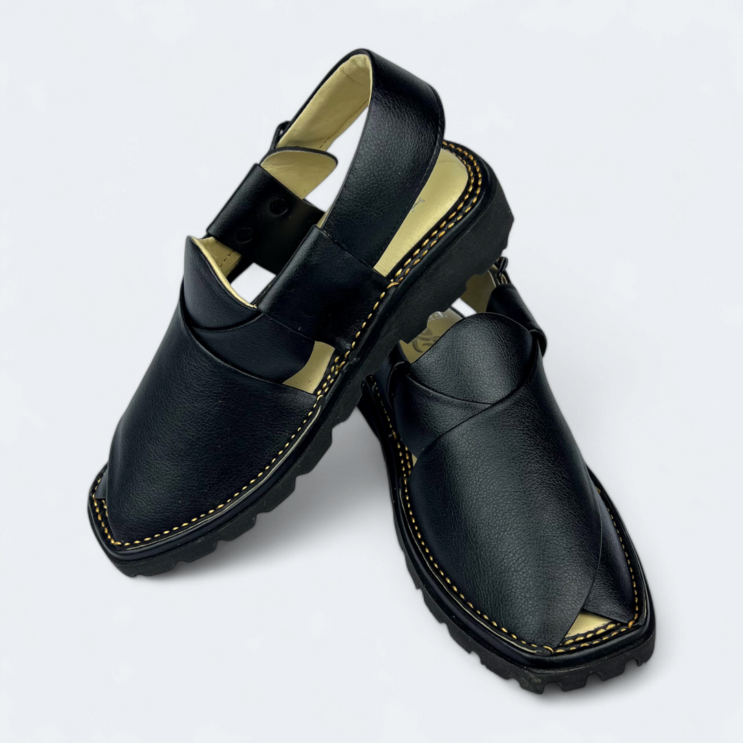 GOGO Medicated Chappal Full Black