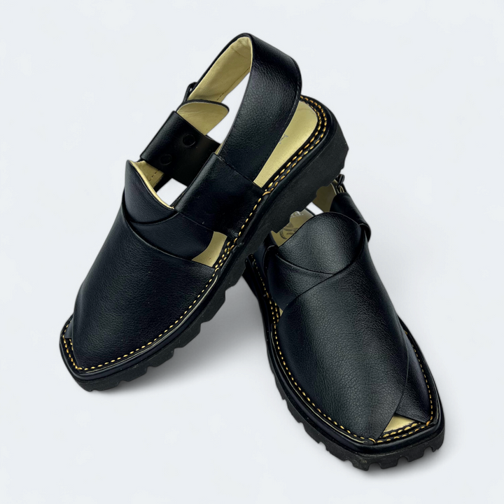 GOGO Medicated Chappal Full Black