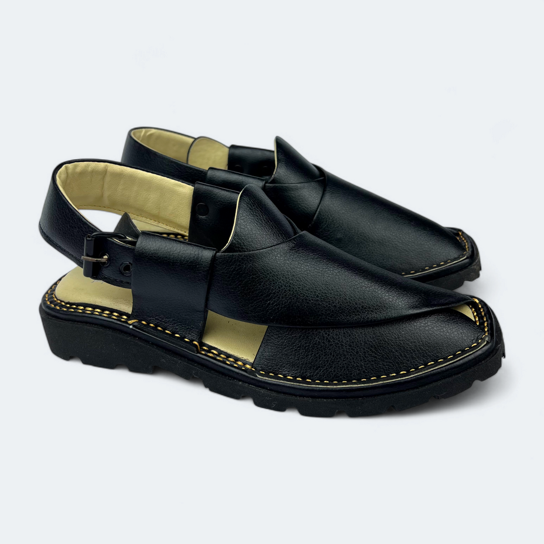 GOGO Medicated Chappal Full Black