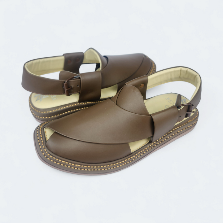 Kaptan Medicated Chappal Round Brown