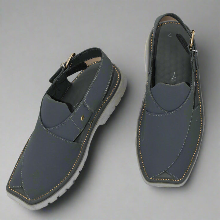 Pihno  Black Vibram Sole Zardari Chappal