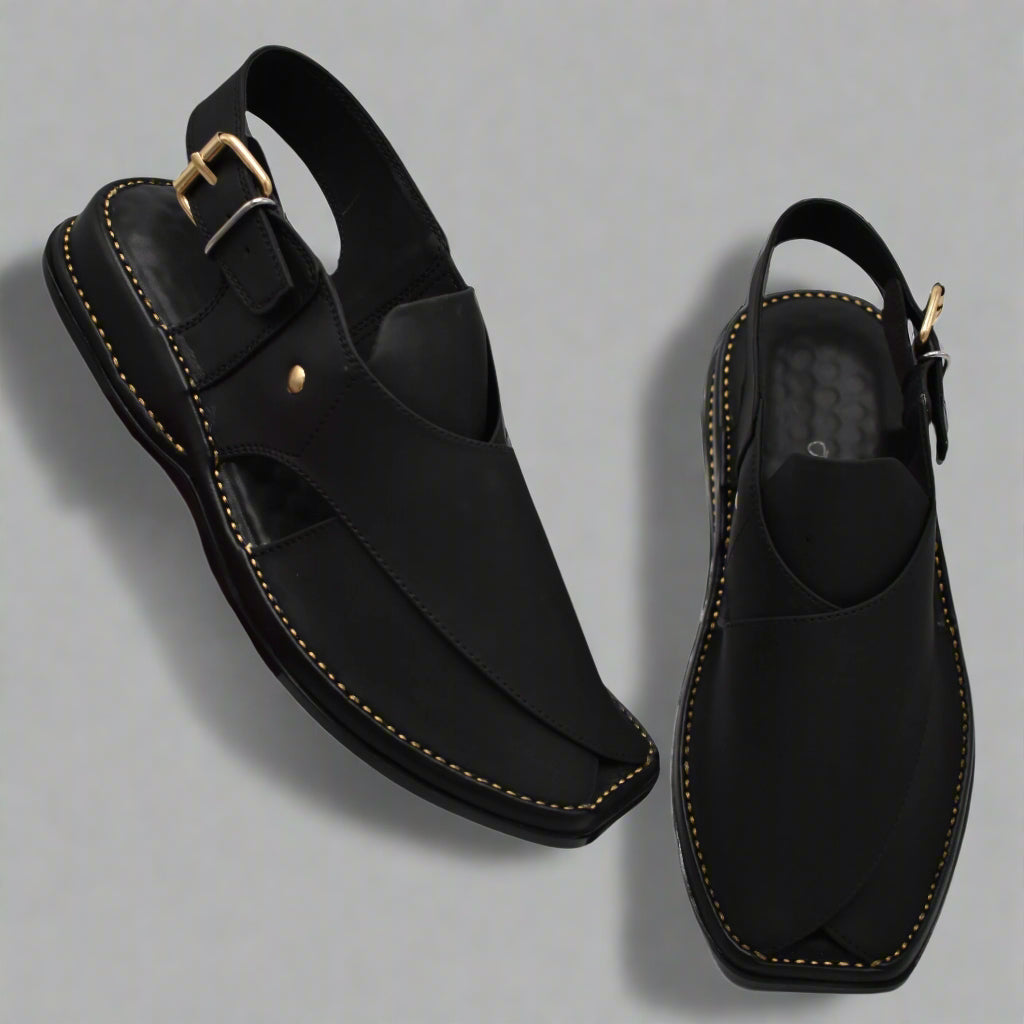 black zardari chappal 