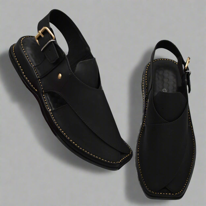 black zardari chappal 