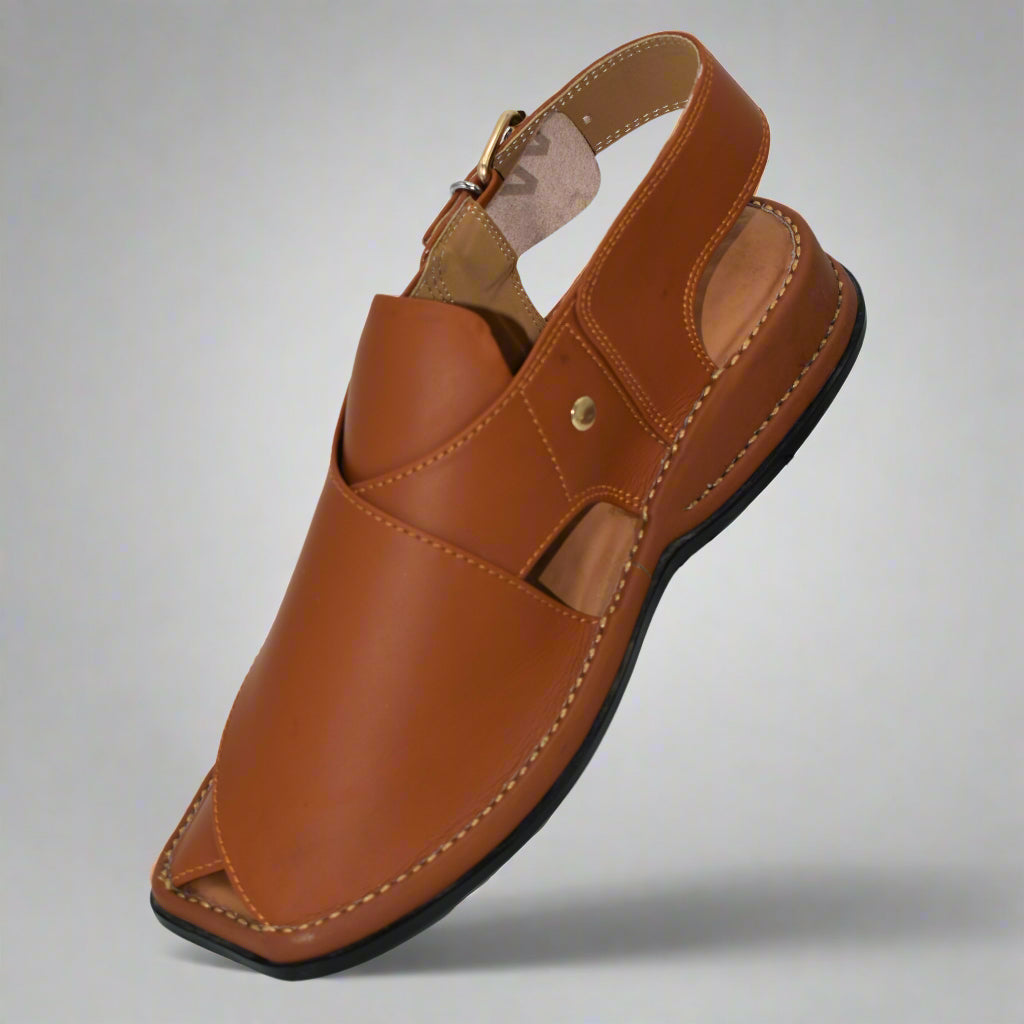 Pihno  light Brown Zardari chappal