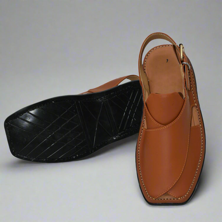 Pihno  light Brown Zardari chappal