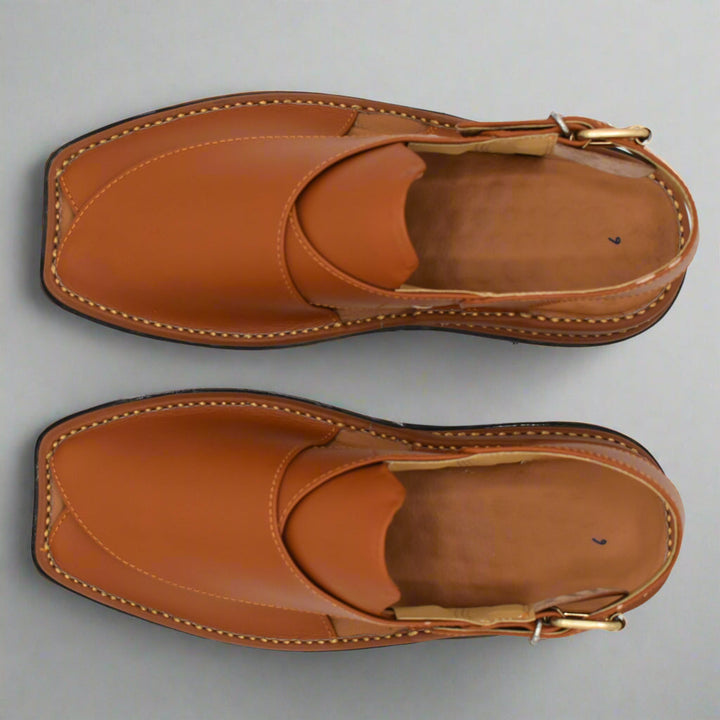 Pihno  light Brown Zardari chappal