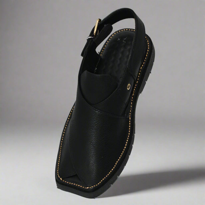 Pihno Gray Vibram Sole Zardari Chappal