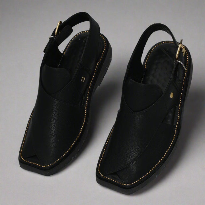 Pihno Gray Vibram Sole Zardari Chappal