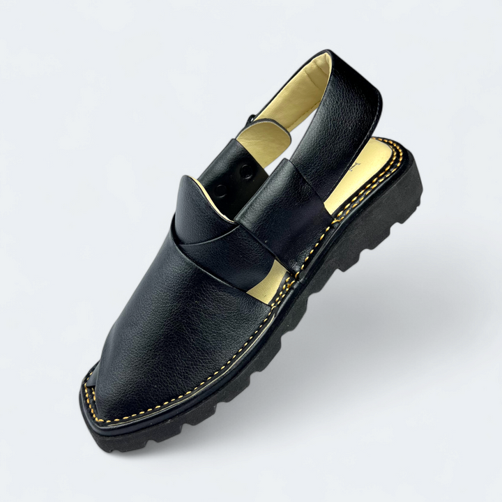 GOGO Medicated Chappal Full Black