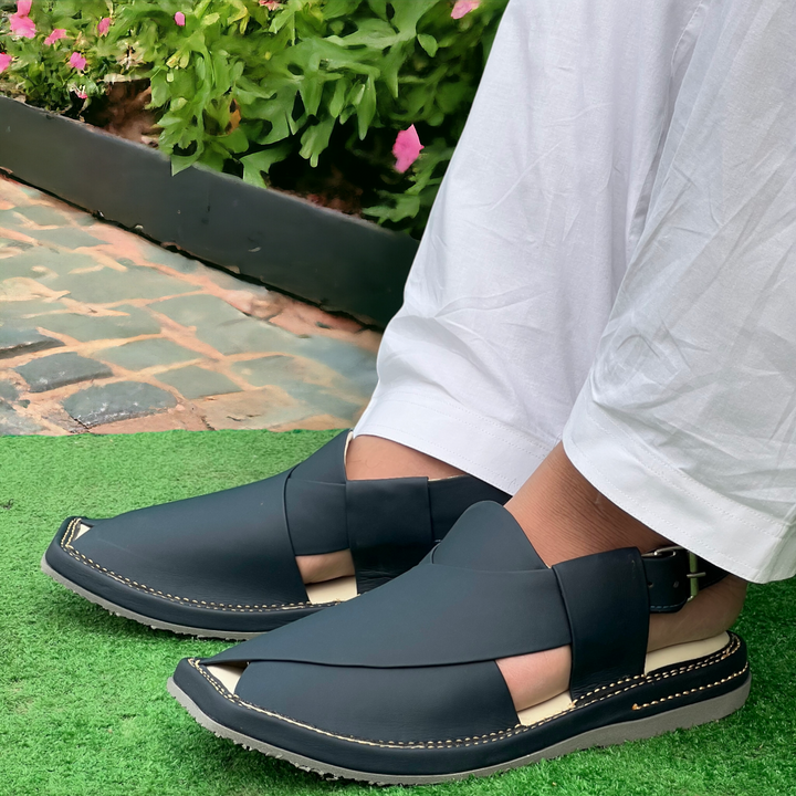 Kaptan Medicated Chappal Dark Blue