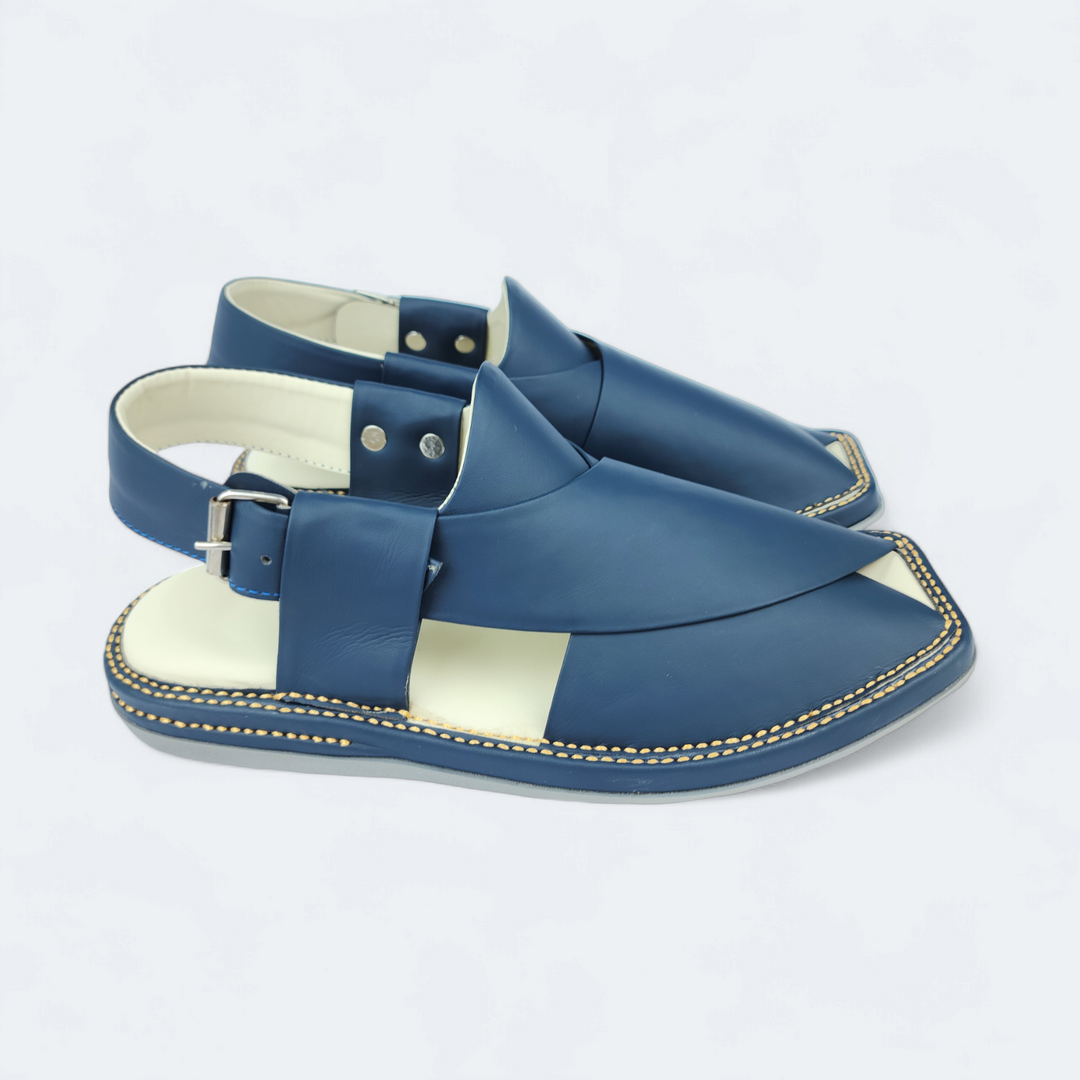 Kaptan Medicated Chappal Dark Blue