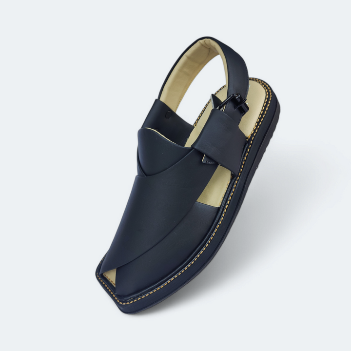 Kaptan Medicated Chappal Black