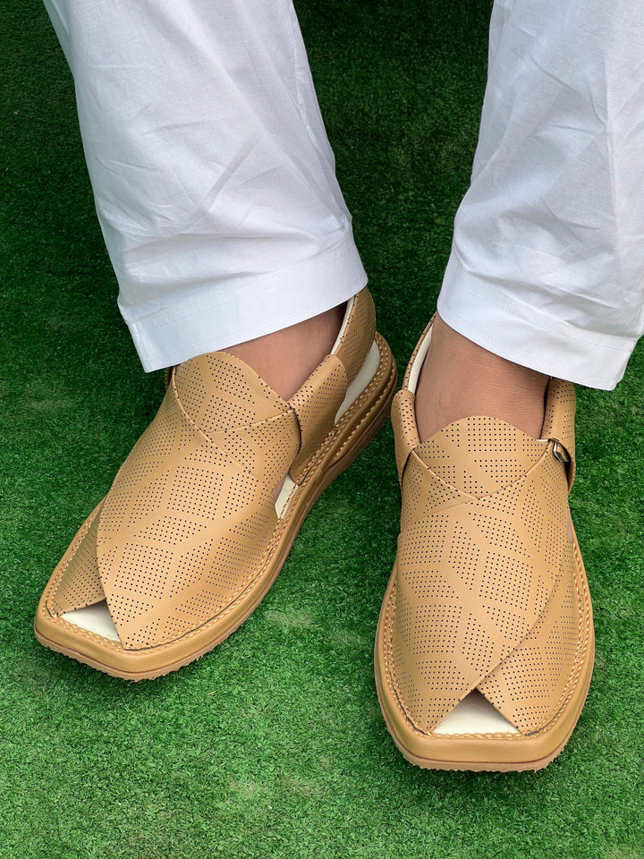 Kaptan Medicated Chappal Dotted Camal