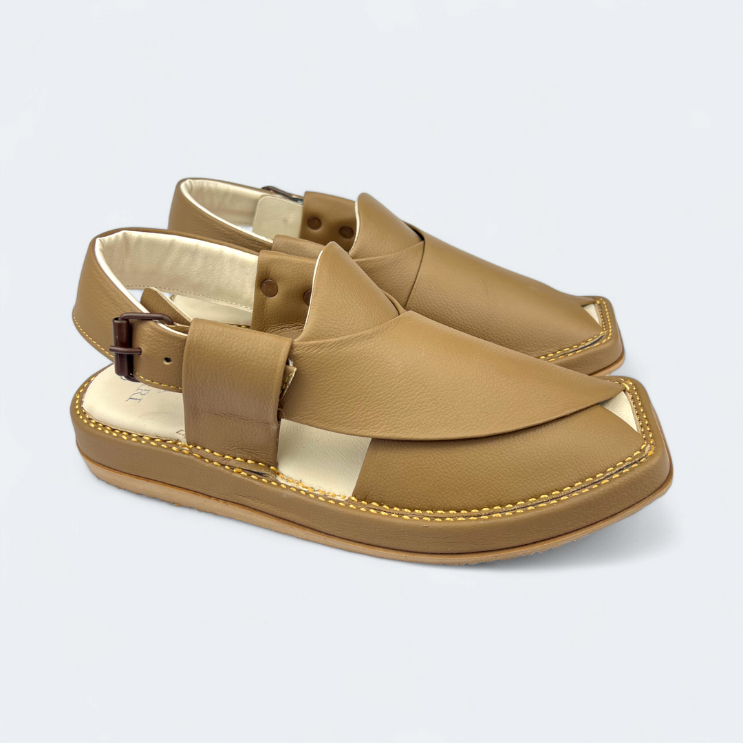 Kaptan Medicated Chappal Brown