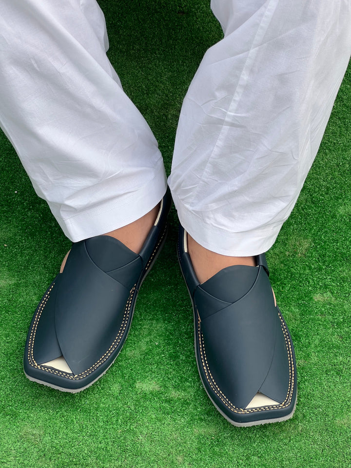 Kaptan Medicated Chappal Dark Blue