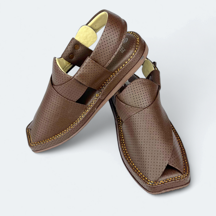 Kaptan Medicated Chappal Brown