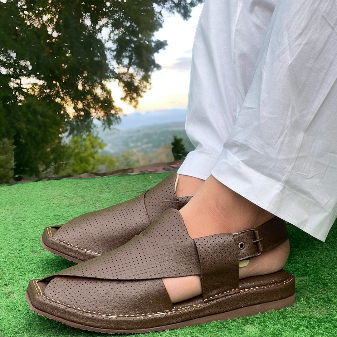 Kaptan Medicated Chappal Brown