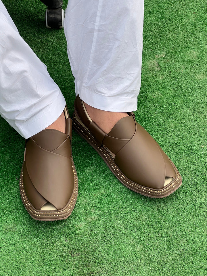 Kaptan Medicated Chappal Round Brown