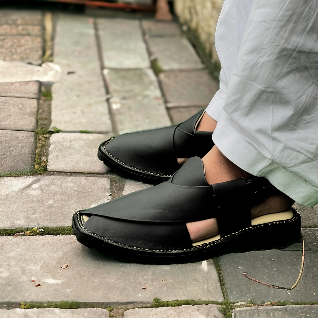 GOGO Medicated Chappal Full Black