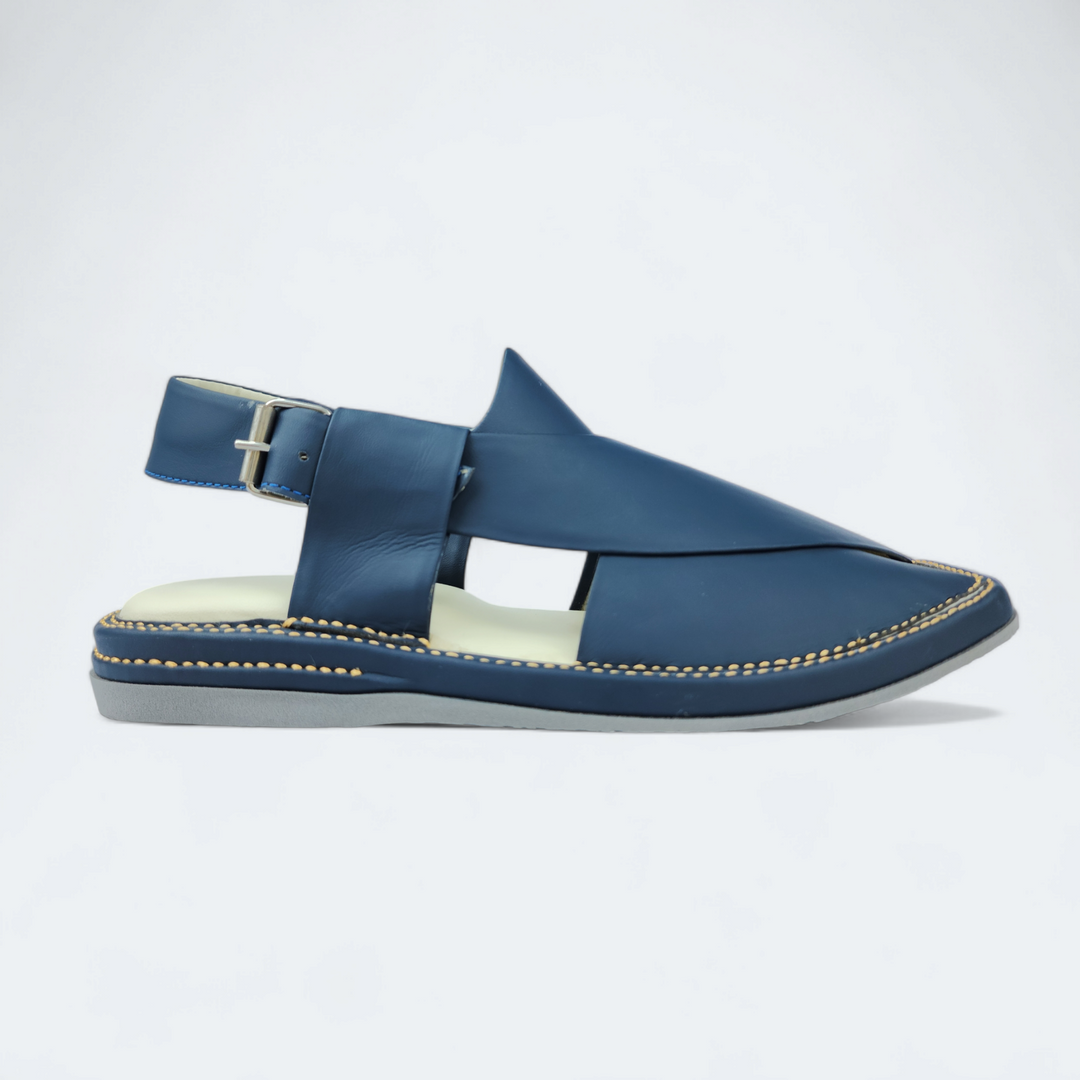 Kaptan Medicated Chappal Dark Blue