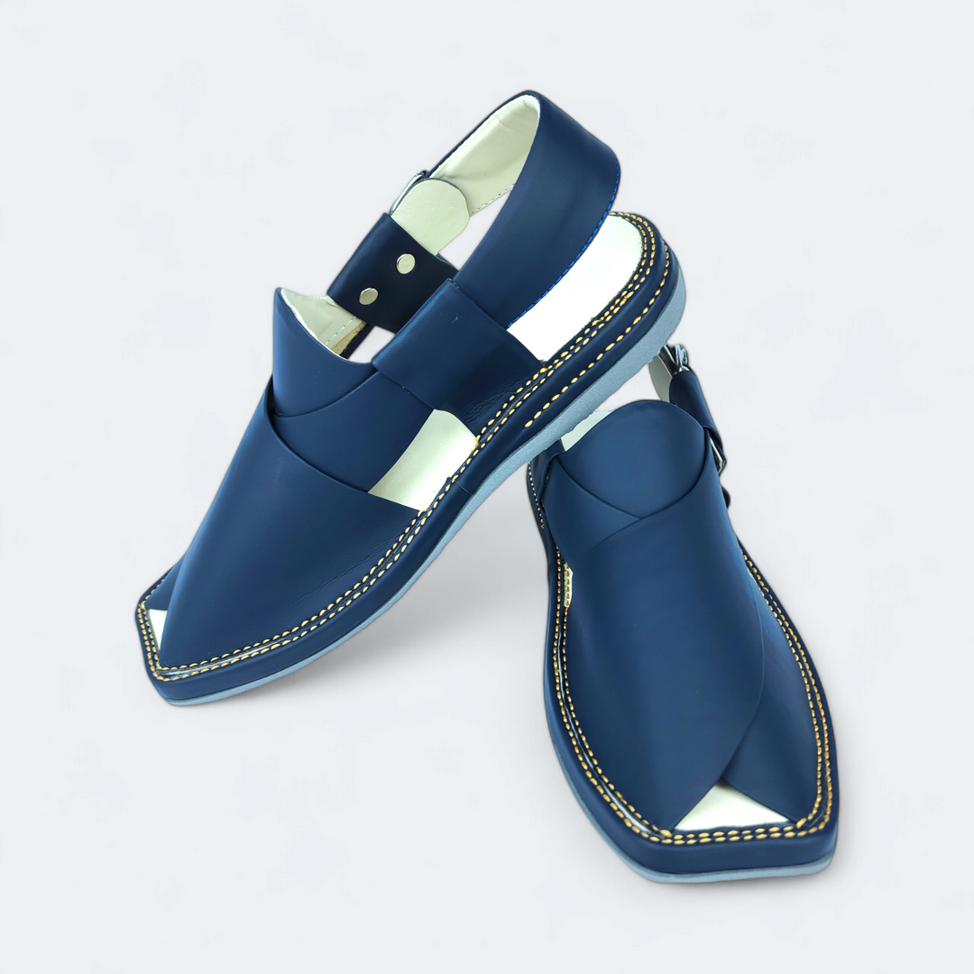 Kaptan Medicated Chappal Dark Blue