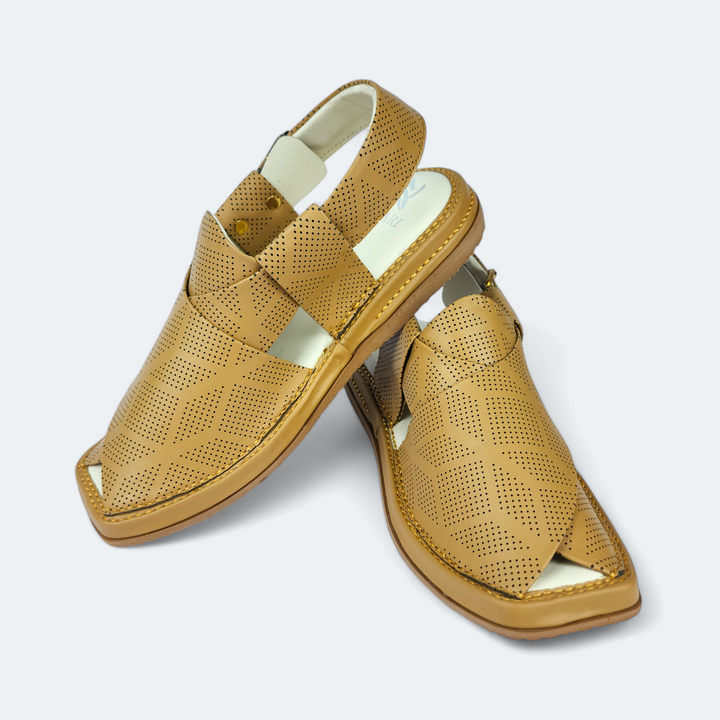 Kaptan Medicated Chappal Dotted Camal