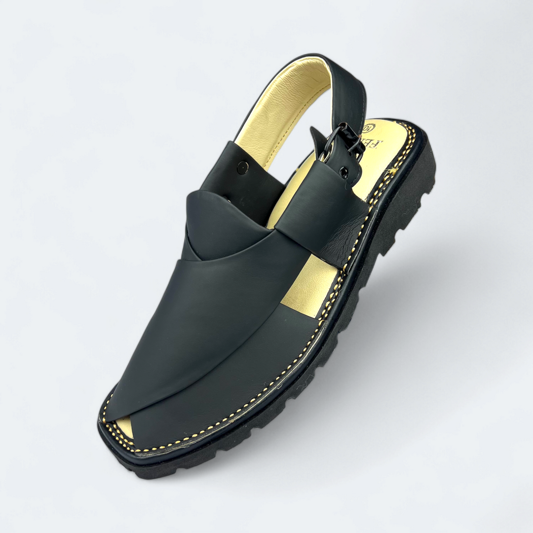 GOGO Medicated Chappal Matte Black