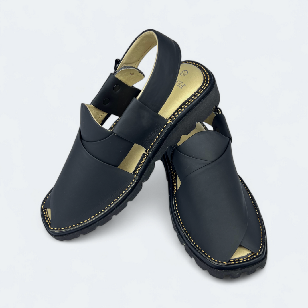 GOGO Medicated Chappal Matte Black
