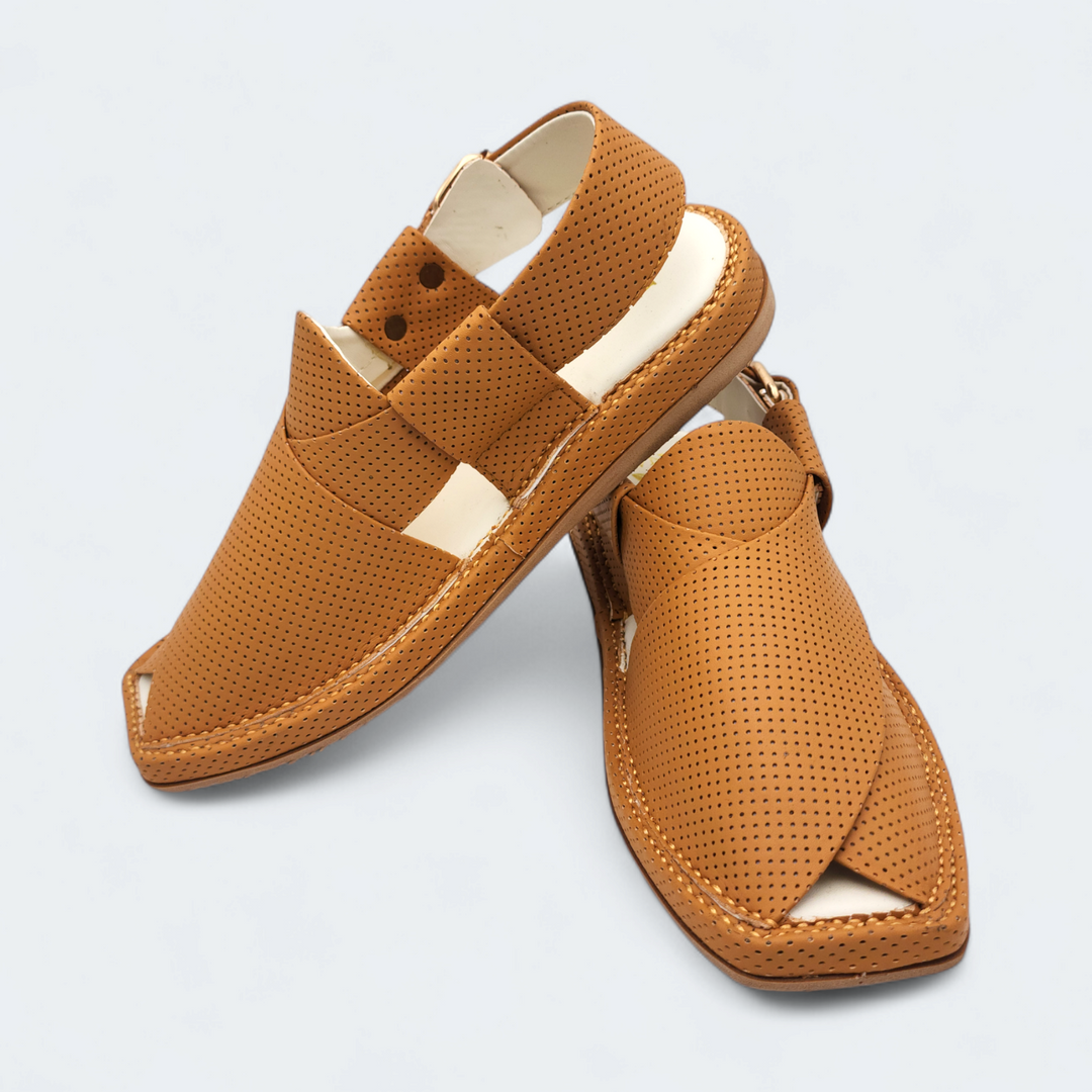 Kaptan Medicated Chappal Dotted Yellow