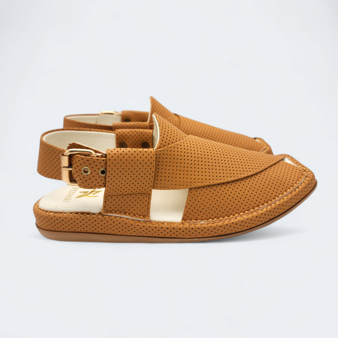 Kaptan Medicated Chappal Dotted Yellow