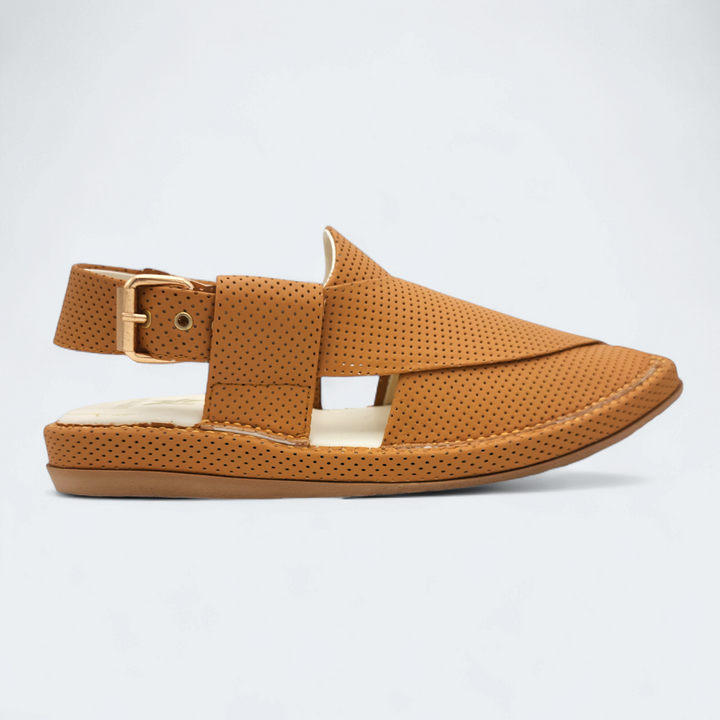 Kaptan Medicated Chappal Dotted Yellow