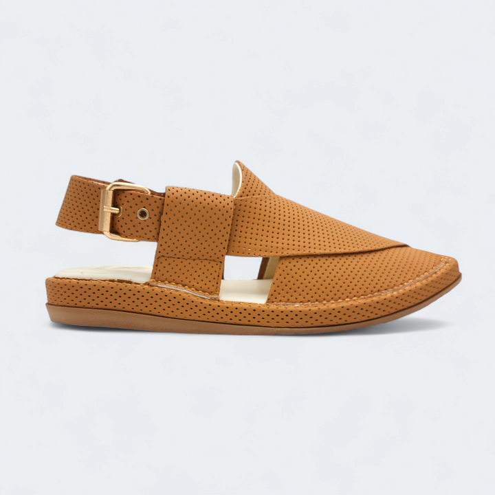 Kaptan Medicated Chappal Dotted Yellow