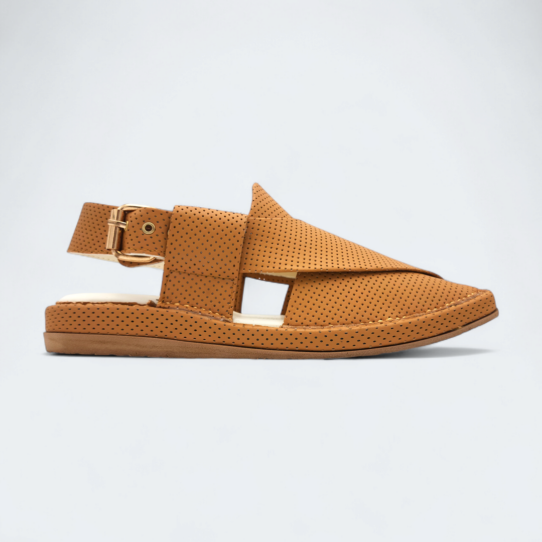 Kaptan Medicated Chappal Dotted Yellow