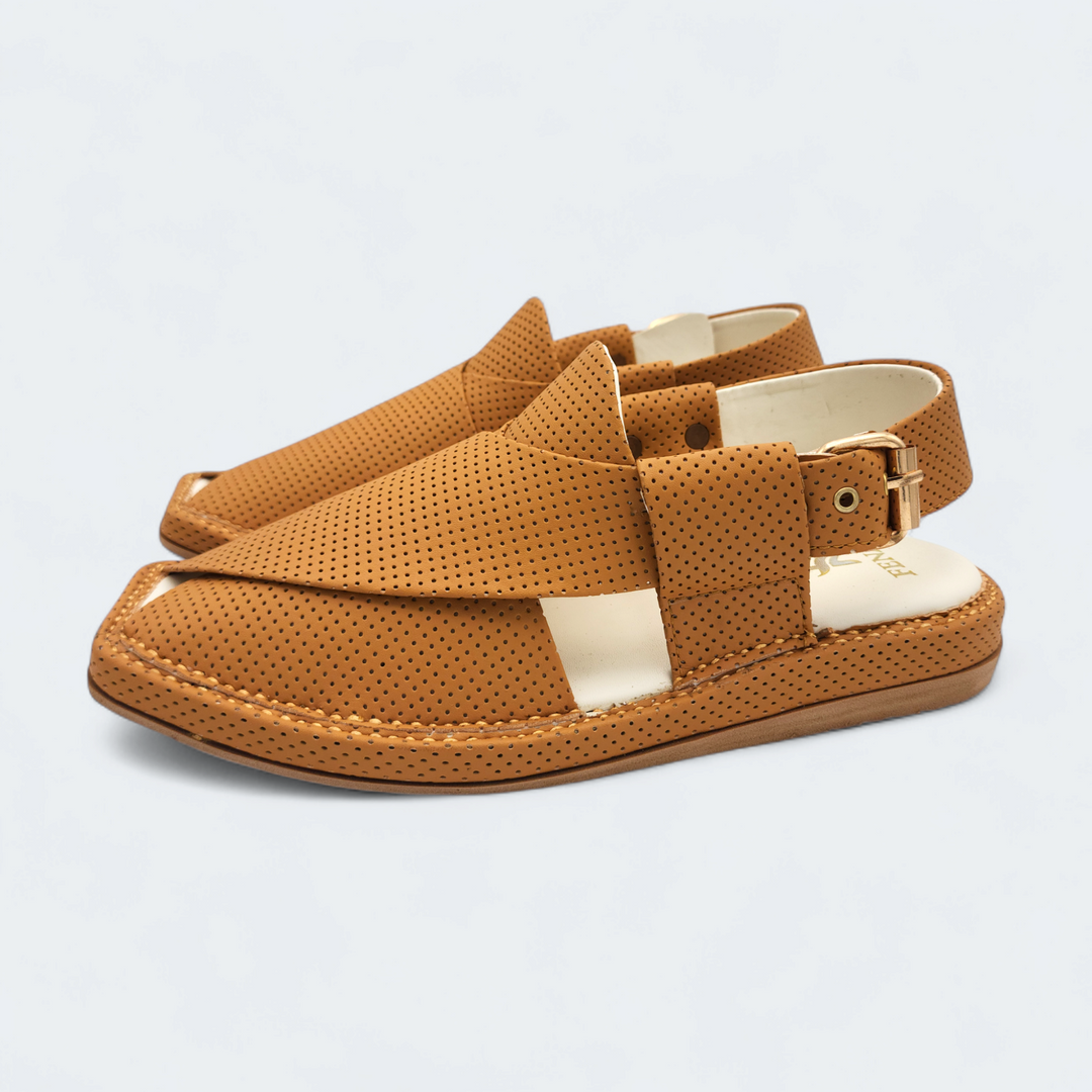 Kaptan Medicated Chappal Dotted Yellow