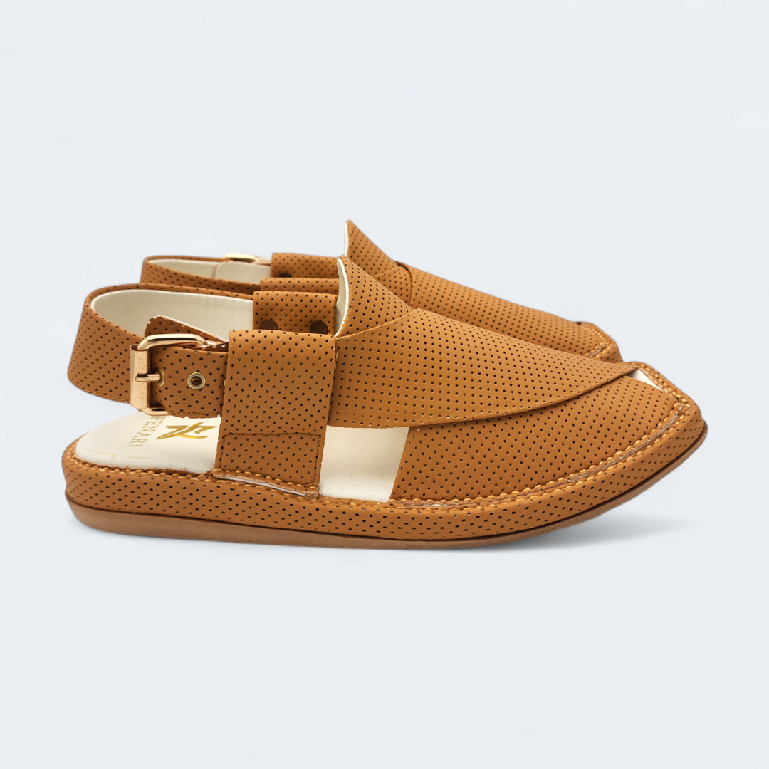 Kaptan Medicated Chappal Dotted Yellow