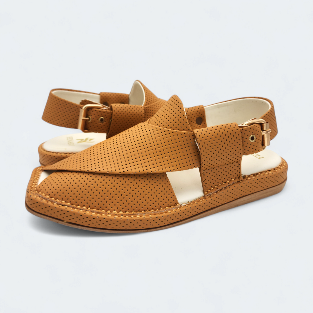 Kaptan Medicated Chappal Dotted Yellow