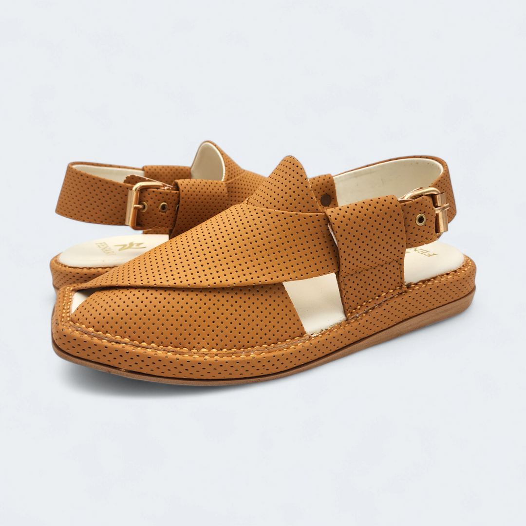 Kaptan Medicated Chappal Dotted Yellow