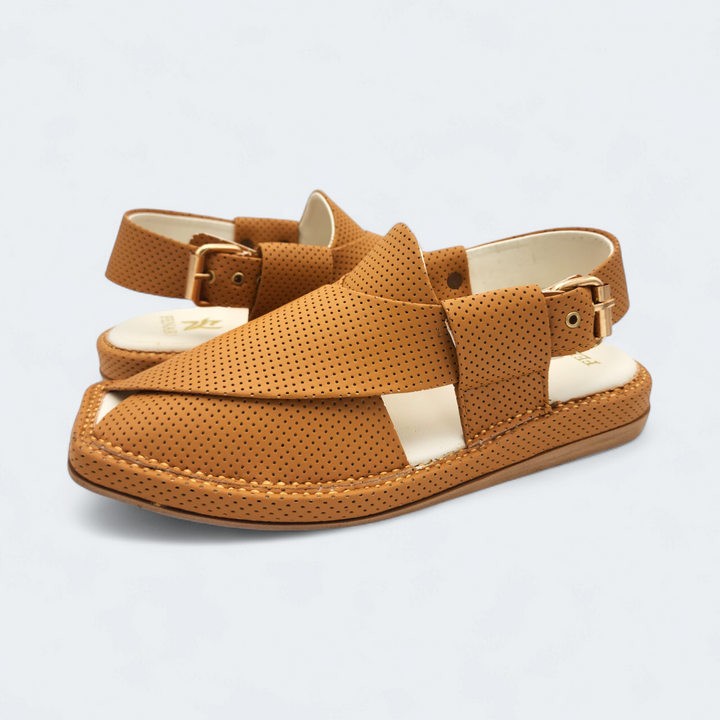 Kaptan Medicated Chappal Dotted Yellow