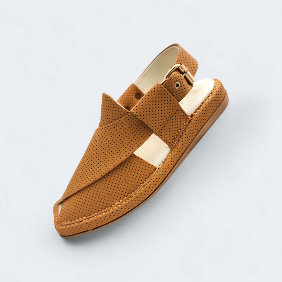 Kaptan Medicated Chappal Dotted Yellow