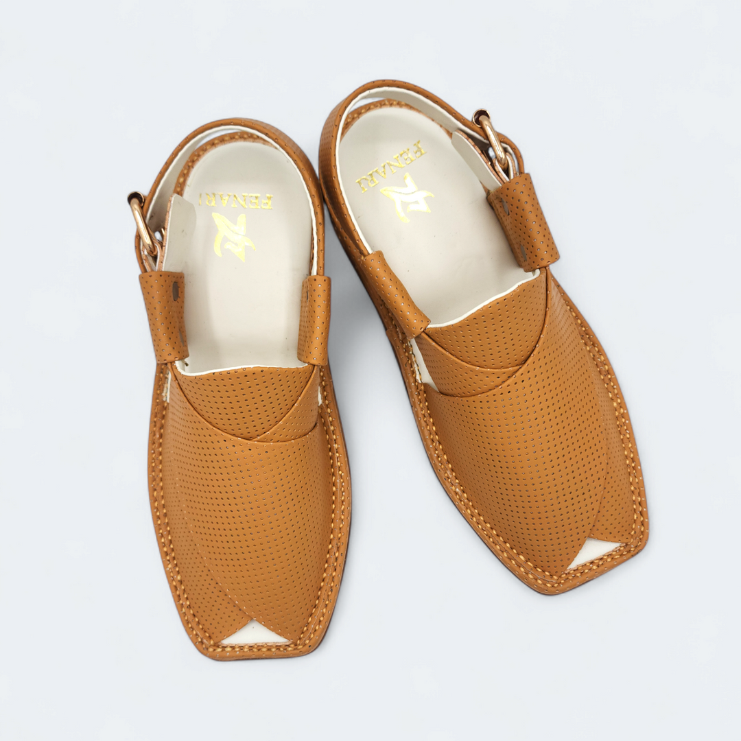 Kaptan Medicated Chappal Dotted Yellow