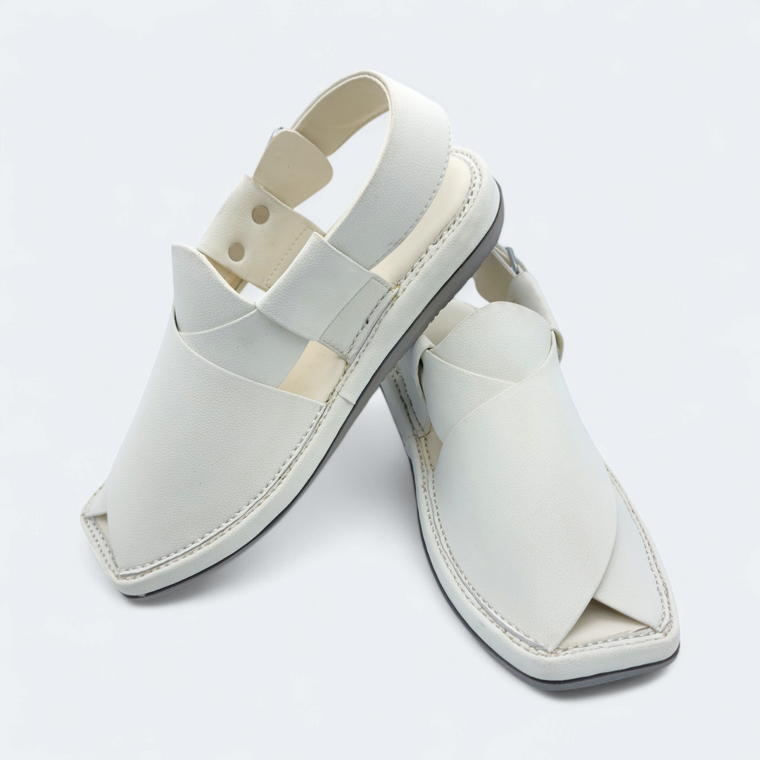 Kaptan Medicated Chappal White