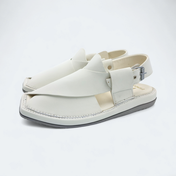 Kaptan Medicated Chappal White
