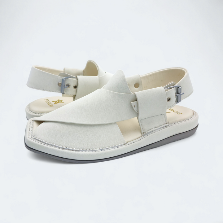 Kaptan Medicated Chappal White