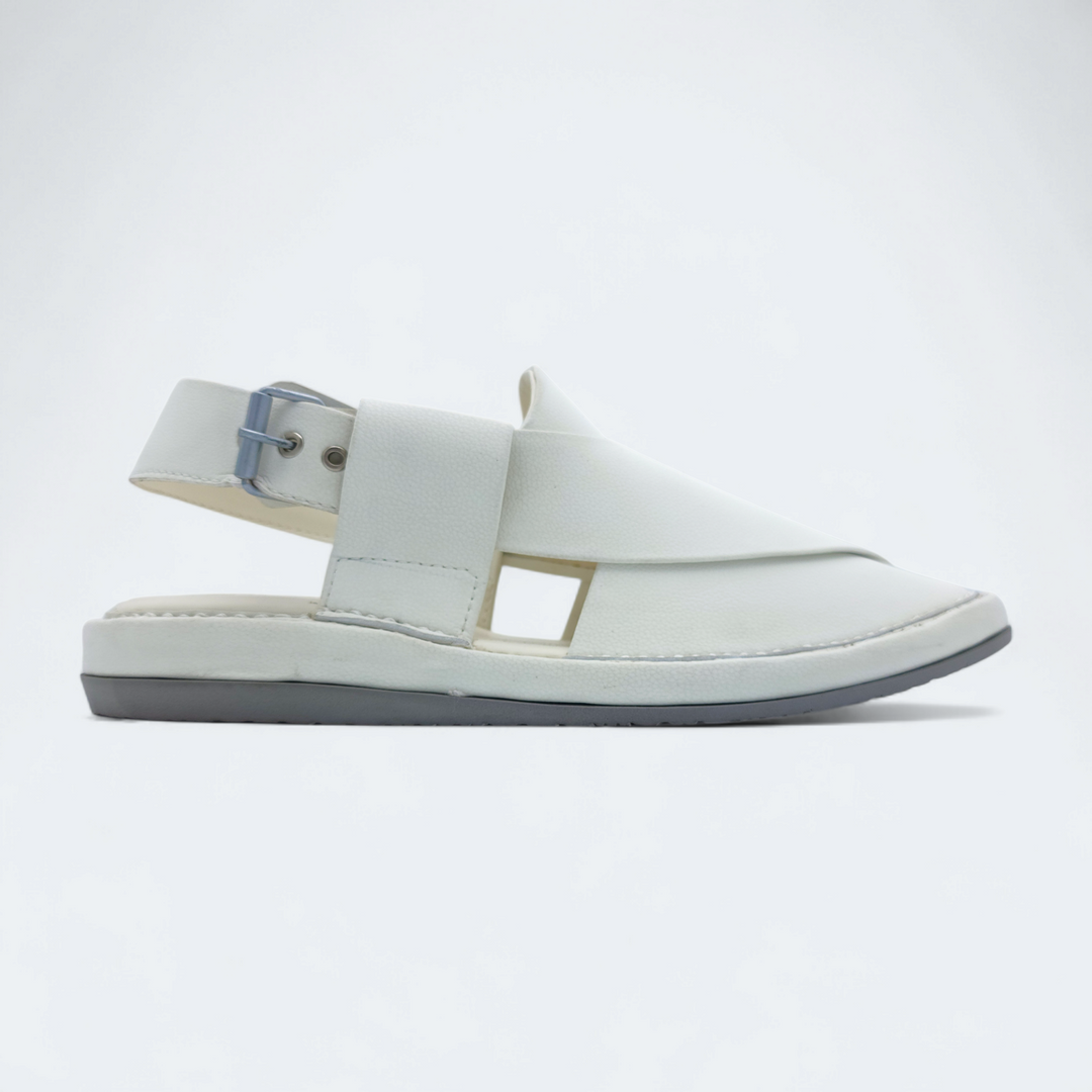Kaptan Medicated Chappal White