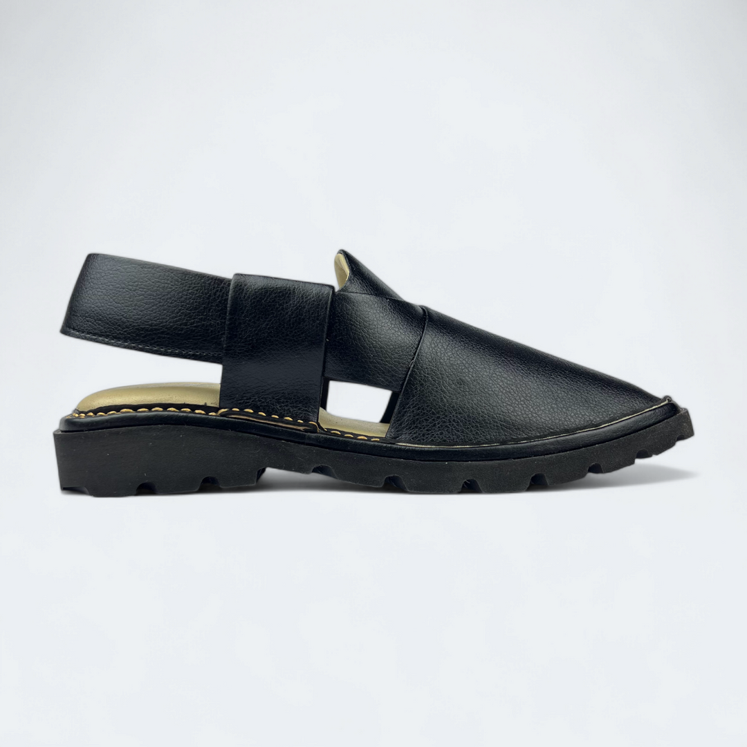 GOGO Medicated Chappal Full Black