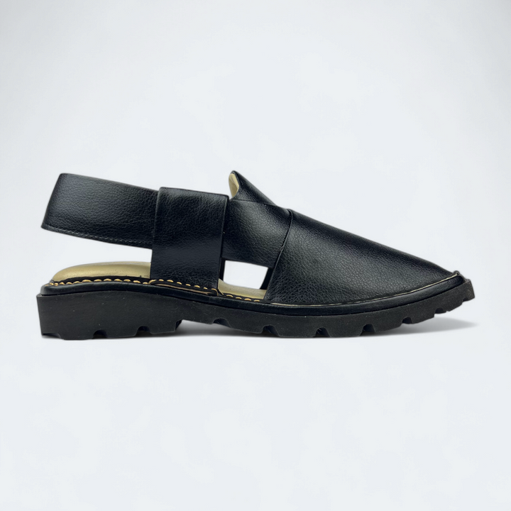 GOGO Medicated Chappal Full Black