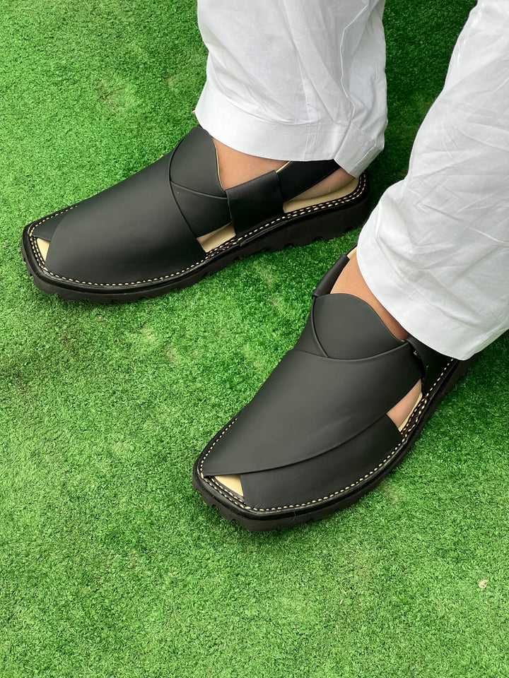 GOGO Medicated Chappal Matte Black