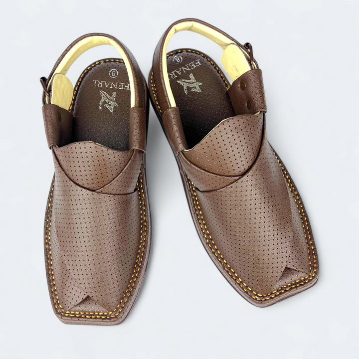 Kaptan Medicated Chappal Brown