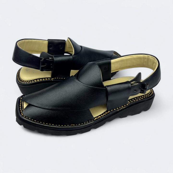 GOGO Medicated Chappal Full Black